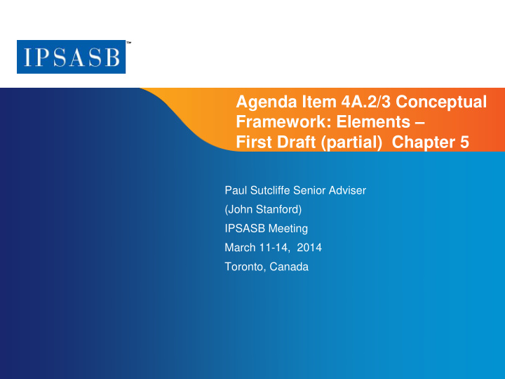 agenda item 4a 2 3 conceptual framework elements first