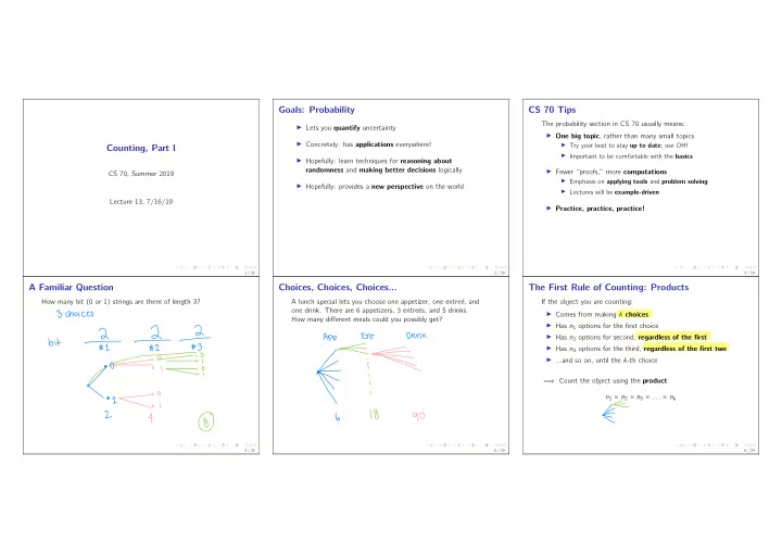 count the object using the product n 1 n 2 n 3 n k ee 90