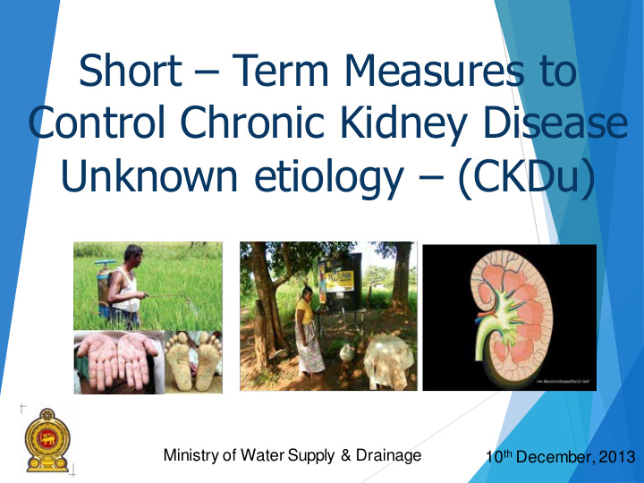 short term measures to control chronic kidney disease