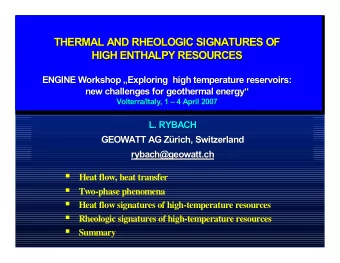 Heat flow, heat transfer    Two-phase phenomena    Heat flow signatures of