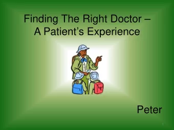Finding The Right Doctor   A Patients Experience  Peter  1  My Atrial Fibrillation Journey