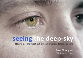 seeing the deep-sky  Bonnievale, South Africa  How to get the most out of your precious telescope