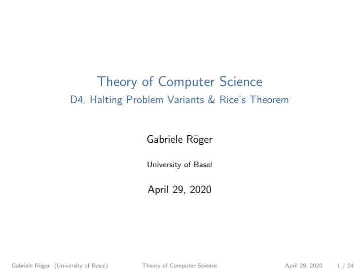 theory of computer science