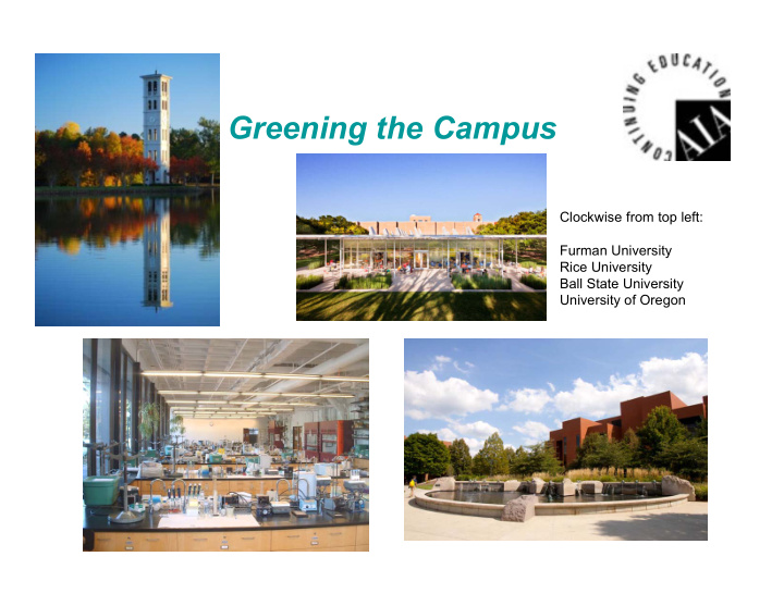 greening the campus