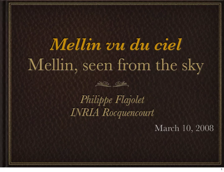 mellin vu du ciel mellin seen from the sky