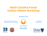 north carolina forest carbon offsets workshop