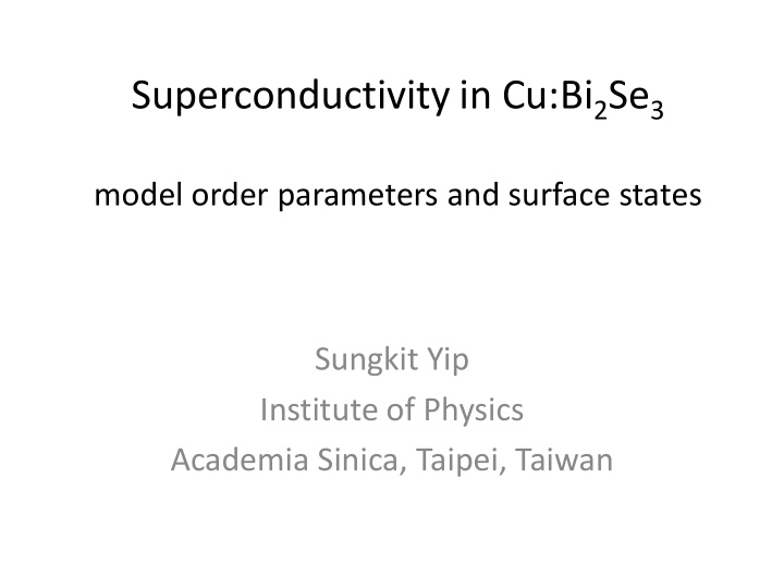 superconductivity in cu bi 2 se 3