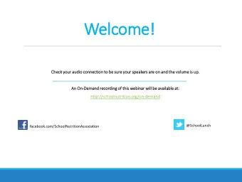 Welcome!  Che  heck your aud  audio con  onnection to  o be  be su  sure your  r sp  speakers ar