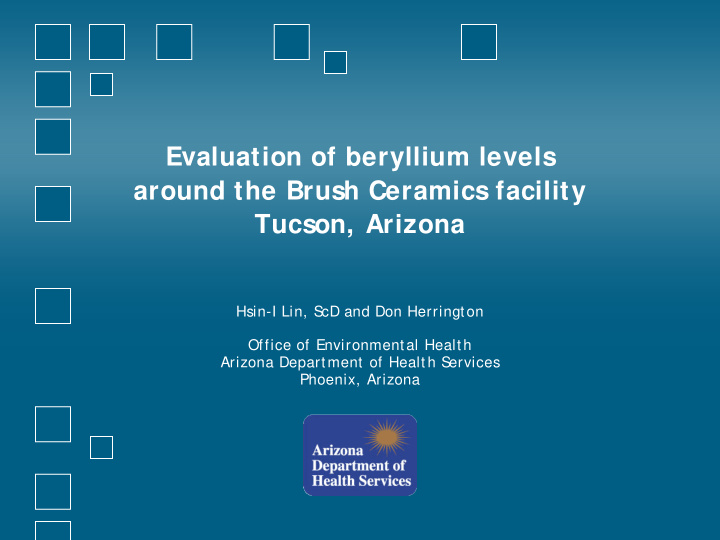 evaluation of beryllium levels around the brush ceramics