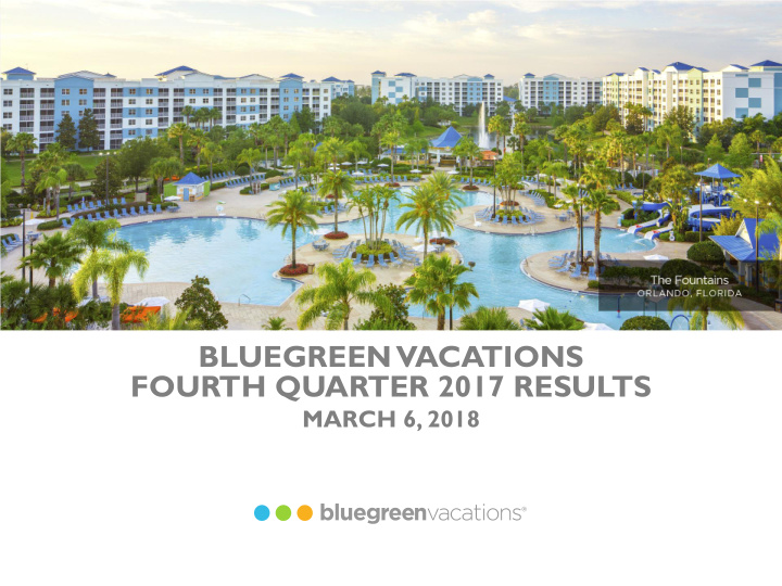 bluegreen vacations fourth quarter 2017 results