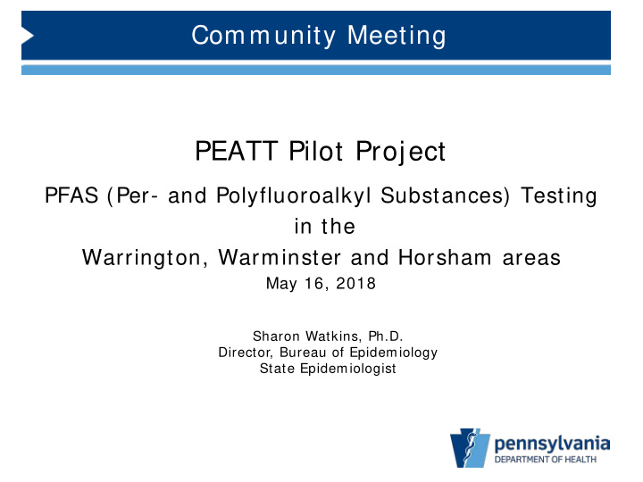 peatt pilot project