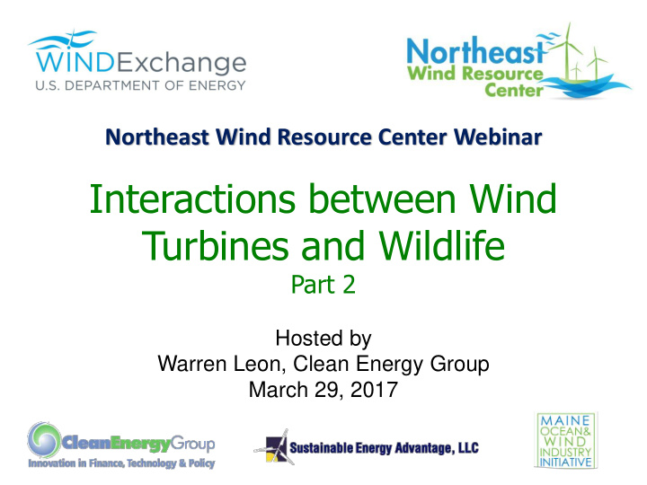 interactions between wind turbines and wildlife