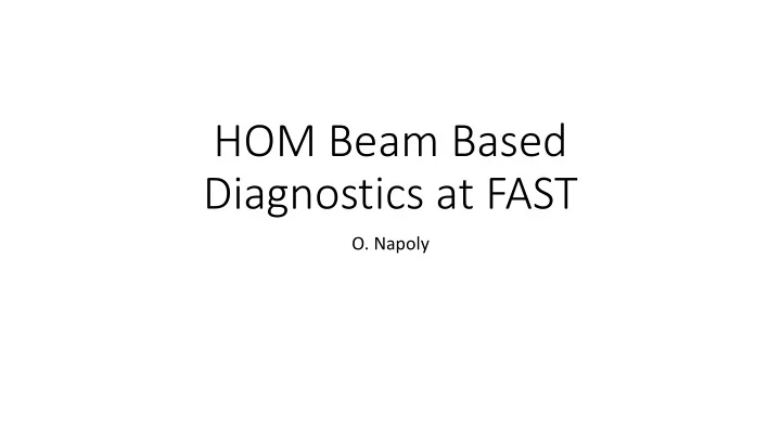 hom beam based