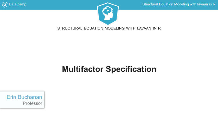 multifactor specification