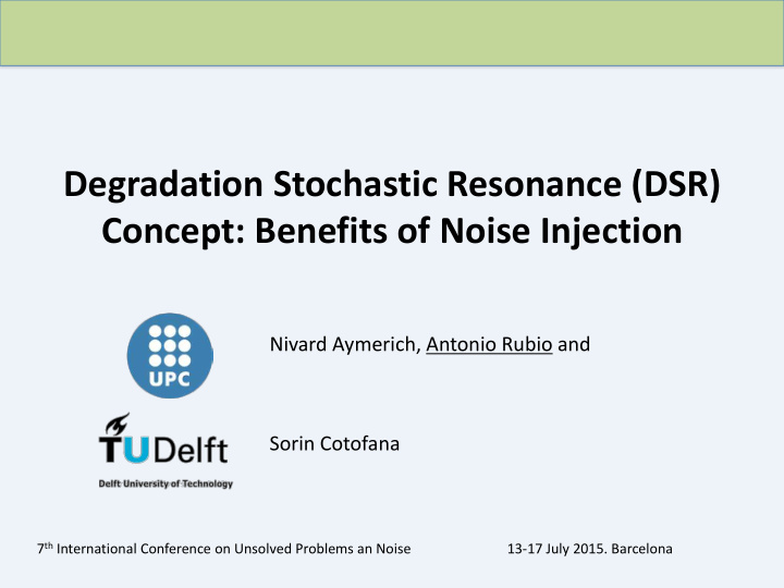 degradation stochastic resonance dsr concept benefits of