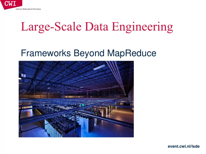 large scale data engineering