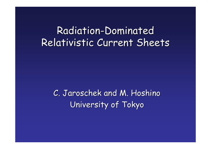 radiation dominated dominated radiation relativistic