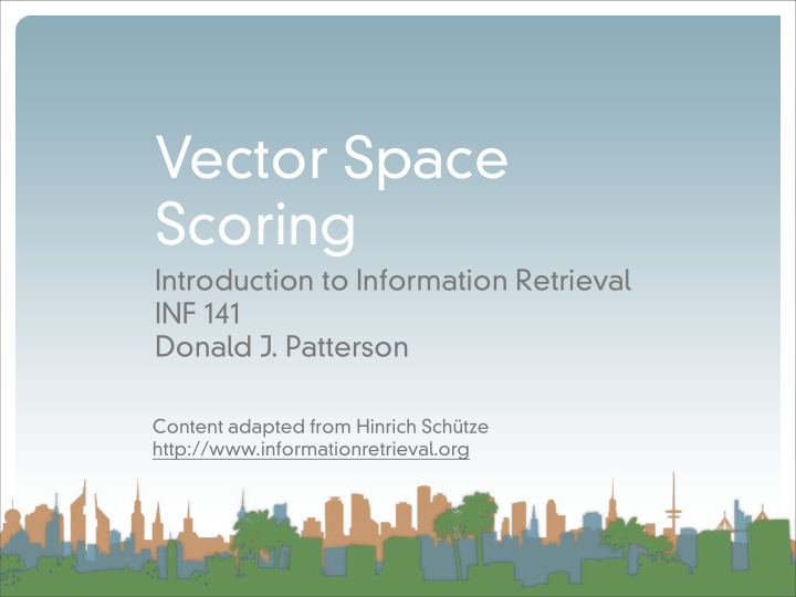 vector space scoring