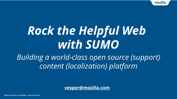 rock the helpful web with sumo