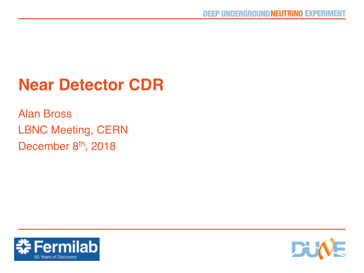 near detector cdr