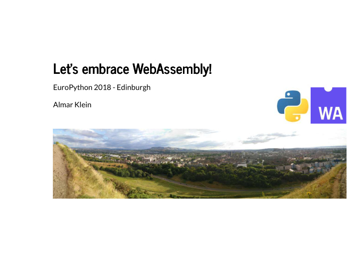 let s embrace webassembly let s embrace webassembly