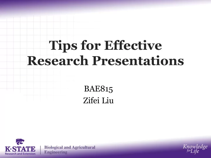 tips for effective research presentations