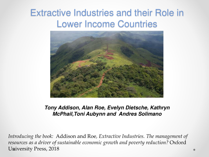 extractive industries and their role in