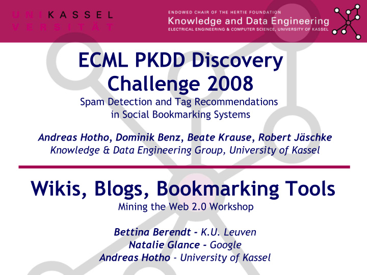 ecml pkdd discovery challenge 2008