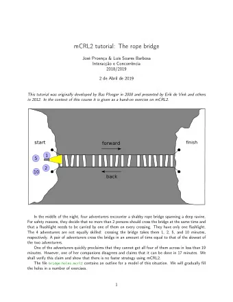 The Rope Bridge  Jos Proena &amp; Lus Soares Barbosa  Interaco e Concorrncia  2018/2019