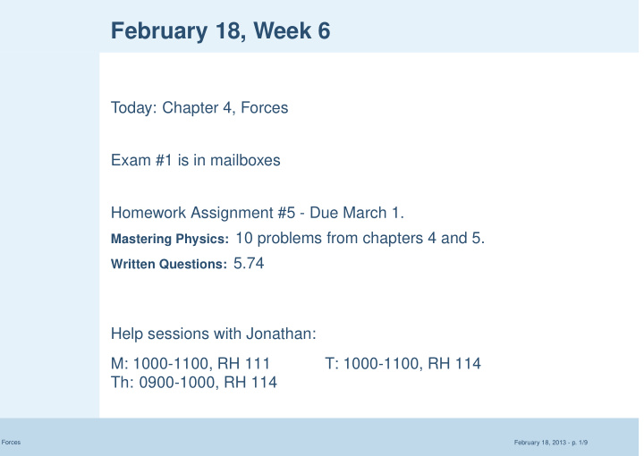 february 18 week 6