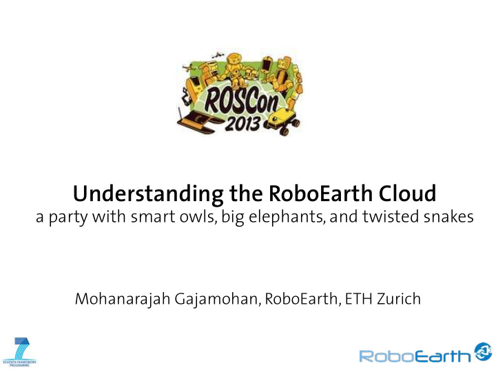 understanding the roboearth cloud