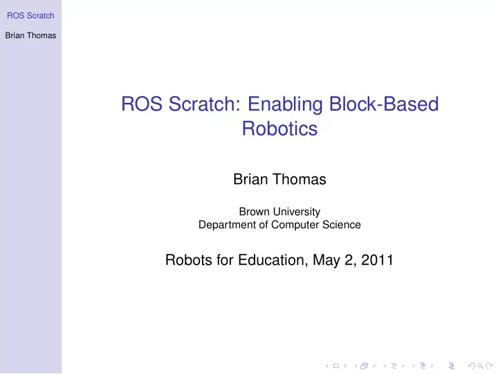 ros scratch enabling block based robotics