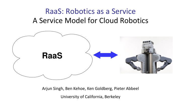 raas robotics as a service