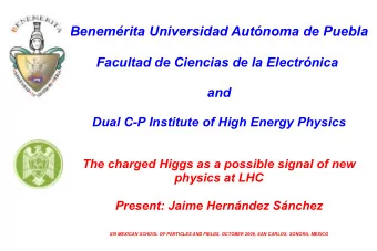 Benemrita Universidad Autnoma de Puebla  Facultad de Ciencias de la Electrnica  and  Dual C-P