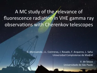 A MC study of the relevance of  fluorescence radia6on in VHE gamma ray  observa6ons with Cherenkov