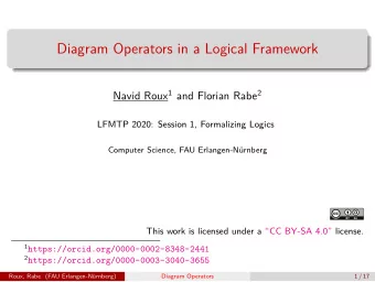 Diagram Operators in a Logical Framework  LFMTP 2020: Session 1, Formalizing Logics  Computer
