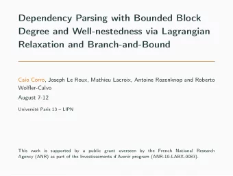 Dependency Parsing with Bounded Block  Degree and Well-nestedness via Lagrangian  Relaxation and