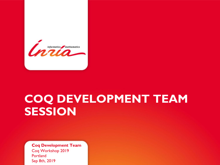 coq development team session