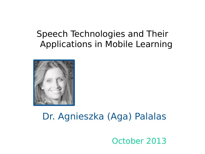 dr agnieszka aga palalas