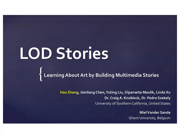 lod stories