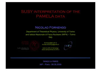 IAP  Paris - 06.05.2009 O. Adriani et al. (PAMELA Collab.), arXiv:0810.4995v1 [astro-ph] &amp;