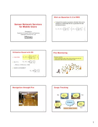1  Services for Mobile Users  Services for Mobile Users Mobicast : information dissemination to