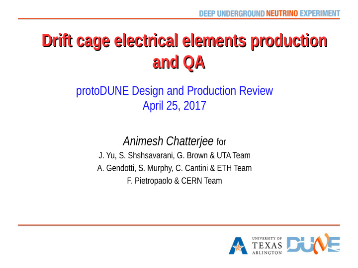 drift cage electrical elements production drift cage