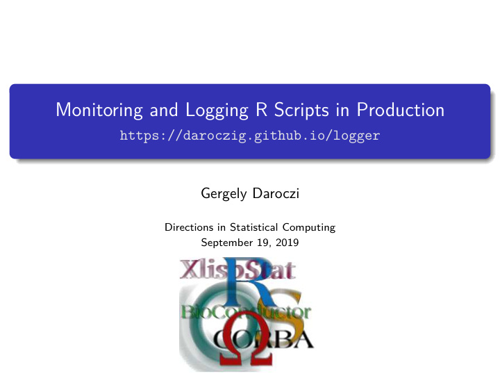monitoring and logging r scripts in production