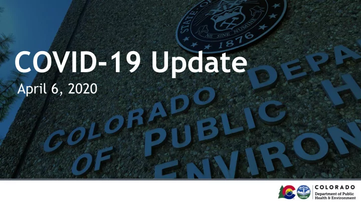 covid 19 update