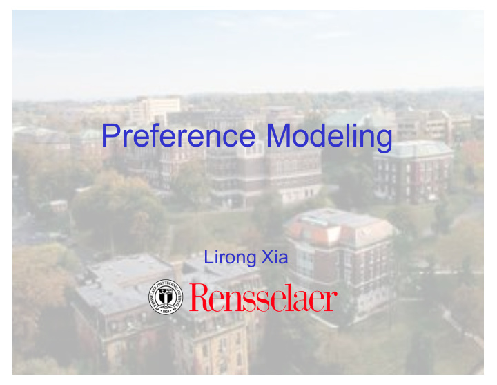 preference modeling
