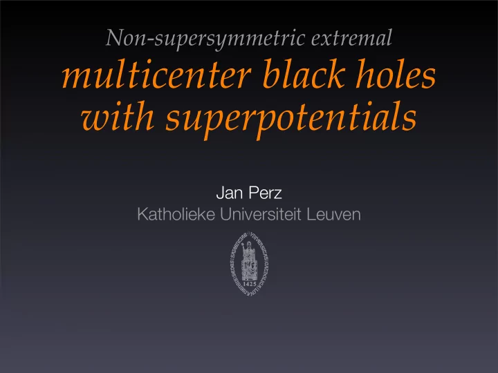 multicenter black holes with superpotentials