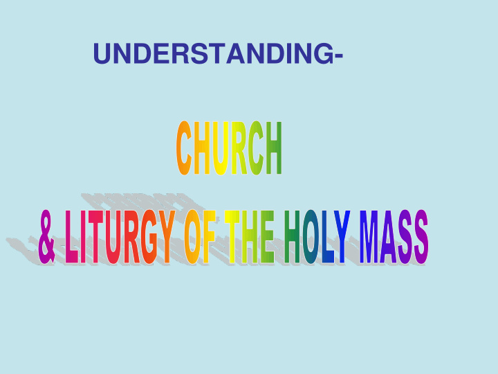 understanding what is the church