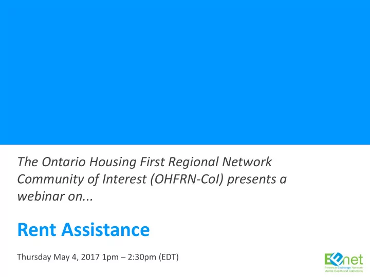 rent assistance