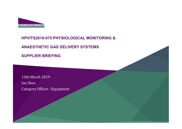hpvits2019 075 physiological monitoring anaesthetic gas